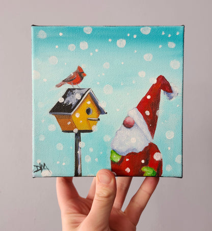 "Holiday Visit" - 6 inches x 6 inches